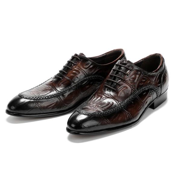 embossed leather dress men shoes luxury crocodile pattern wedding mens business office work pointed toe size 44, Black
embossed leather dress men shoes luxury crocodile pattern wedding mens business office work pointed toe size 44, Black