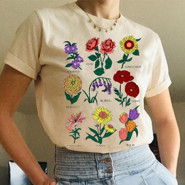 women's t-shirt t-shirts women flower names casual 90s fashion trend printing clothes graphic tshirt lady print female tee, White
women's t-shirt t-shirts women flower names casual 90s fashion trend printing clothes graphic tshirt lady print female tee, White