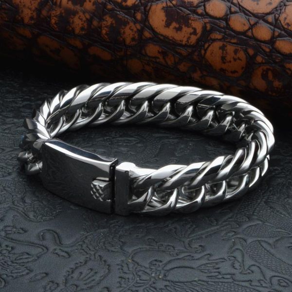 link, chain huge 19mm men bracelets stainless steel bracelet silver color curb cuban link men's jewelry gift, Black
link, chain huge 19mm men bracelets stainless steel bracelet silver color curb cuban link men's jewelry gift, Black