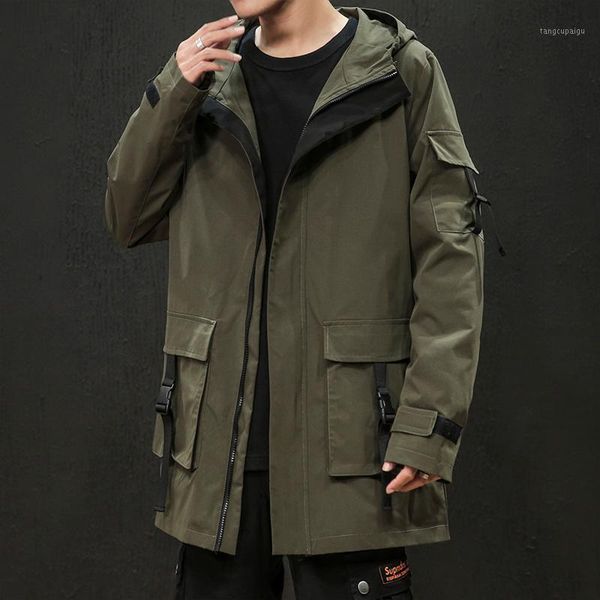 men's trench coats spring men side-striped sleeved hooded jacket with full-zip outdoor drawstring hood windbreaker pocket, Tan;black
men's trench coats spring men side-striped sleeved hooded jacket with full-zip outdoor drawstring hood windbreaker pocket, Tan;black