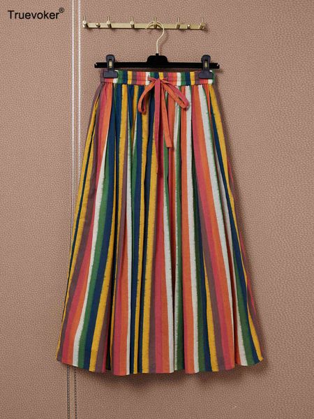 truevoker summer runway 100% cotton skirt lady multi strip print pocket midi cottagecor 210602, Black
truevoker summer runway 100% cotton skirt lady multi strip print pocket midi cottagecor 210602, Black