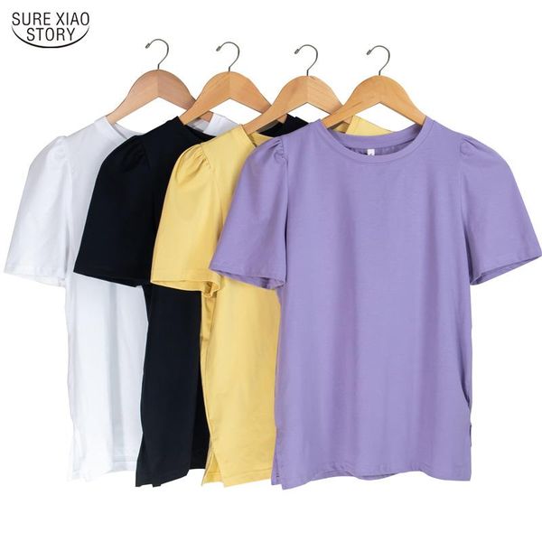 women's t-shirt cotton tshirt for women puff sleeve summer simple solid white purple tee shirts clothes 10090
women's t-shirt cotton tshirt for women puff sleeve summer simple solid white purple tee shirts clothes 10090