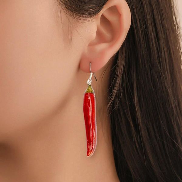 pair red pepper earrings cute vegetables resin pendant long for women geometric simple interesting earring dangle & chandelier, Silver
pair red pepper earrings cute vegetables resin pendant long for women geometric simple interesting earring dangle & chandelier, Silver
