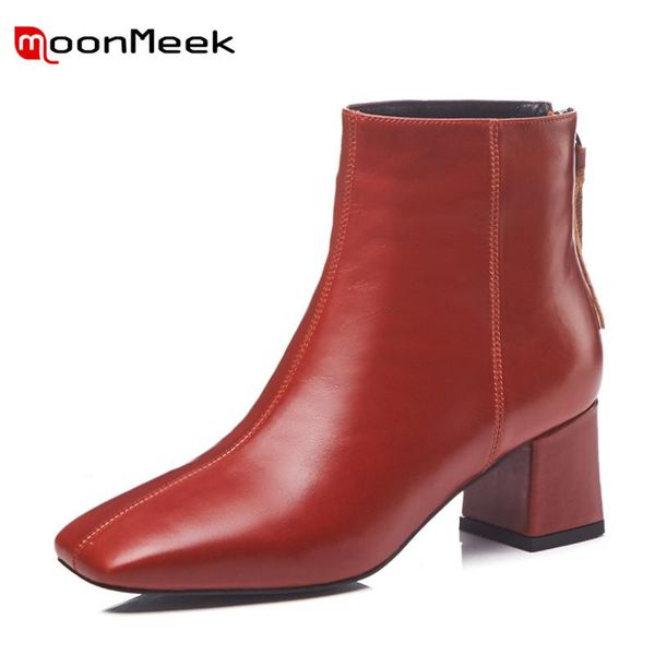 boots moonmeek 2021 big size shoes genuine leather fashion square toe woman ankle autumn winter ladies, Black
boots moonmeek 2021 big size shoes genuine leather fashion square toe woman ankle autumn winter ladies, Black