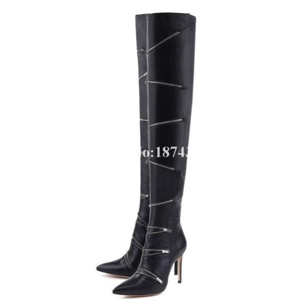 boots thin high heel pointed toe women over-the-knee zipper quality winter long solid fashion black ladies shoes
boots thin high heel pointed toe women over-the-knee zipper quality winter long solid fashion black ladies shoes