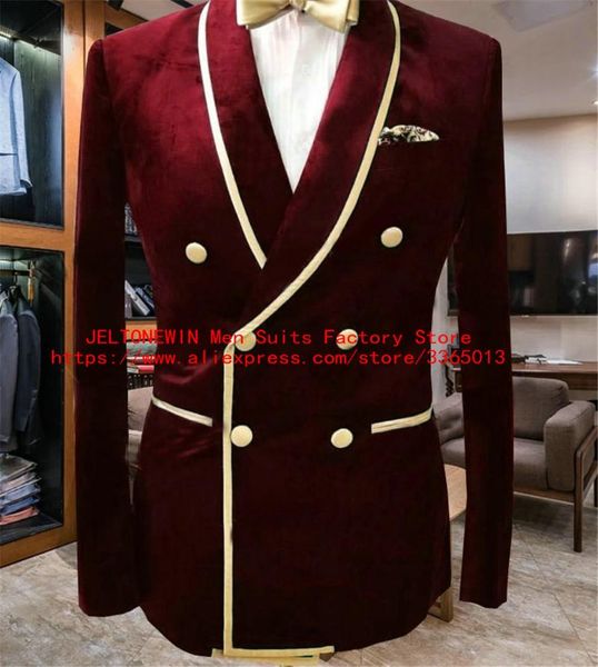men's suits & blazers jeltoin design double-breasted groomsmen burgundy velvet groom tuxedos 2 piece men for wedding prom man blazer, White;black
men's suits & blazers jeltoin design double-breasted groomsmen burgundy velvet groom tuxedos 2 piece men for wedding prom man blazer, White;black