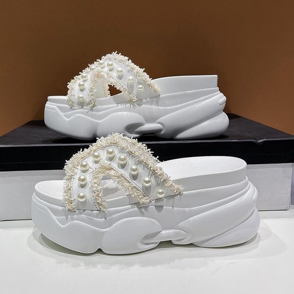 slippers platform sandals woman pearls thick sole women chunky slides summer casual beach zapatos mujer, Black
slippers platform sandals woman pearls thick sole women chunky slides summer casual beach zapatos mujer, Black