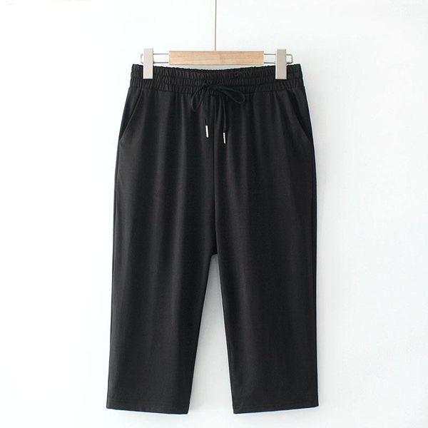 plus size pants xl-4xl women's black cropped elastic waist solid simple 7/10 summer trousers
plus size pants xl-4xl women's black cropped elastic waist solid simple 7/10 summer trousers