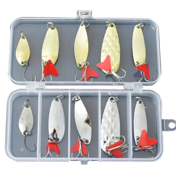 fishing hooks 10 pcs mixed color hook set sequins spoon bait metal kit iscas artificial baits in box tackle
fishing hooks 10 pcs mixed color hook set sequins spoon bait metal kit iscas artificial baits in box tackle