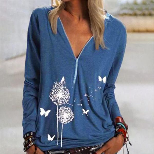 women's t-shirt creative print spring ladies t shirt casual v neck long sleeve shirts zipper pullover autumn female loose, White
women's t-shirt creative print spring ladies t shirt casual v neck long sleeve shirts zipper pullover autumn female loose, White