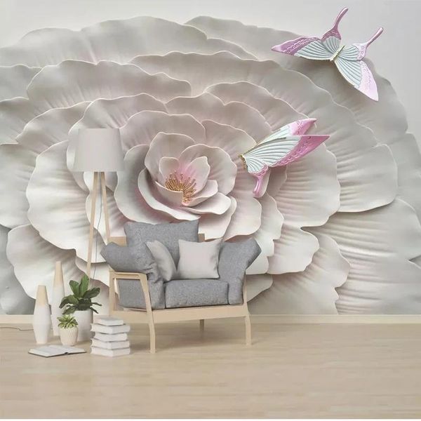 wallpapers custom po wallpaper modern 3d embossed flowers butterfly murals wall living room bedroom home decore waterproof
wallpapers custom po wallpaper modern 3d embossed flowers butterfly murals wall living room bedroom home decore waterproof