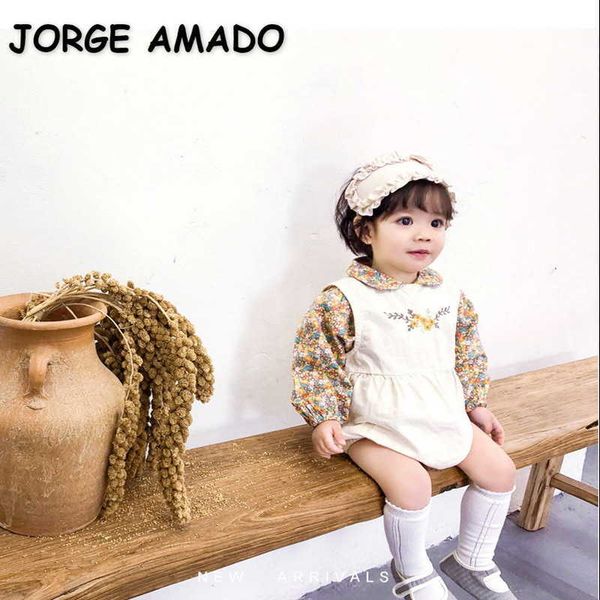 wholesale korean style spring baby boys girls 2-pcs sets embroidery bodysuit + floral shirts born clothes e1031 210610, White
wholesale korean style spring baby boys girls 2-pcs sets embroidery bodysuit + floral shirts born clothes e1031 210610, White