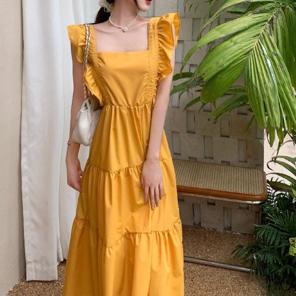 casual dresses 2021 summer ruffled sundresses bohemian women sleeveless maxi vestidos square collar fairy backless vintage robe, Black;gray
casual dresses 2021 summer ruffled sundresses bohemian women sleeveless maxi vestidos square collar fairy backless vintage robe, Black;gray