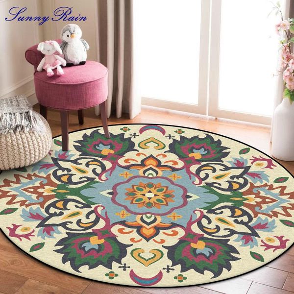 sunnyrain 1-piece printed fleece round area rug living room carpet rugs for bedroom carpets
sunnyrain 1-piece printed fleece round area rug living room carpet rugs for bedroom carpets