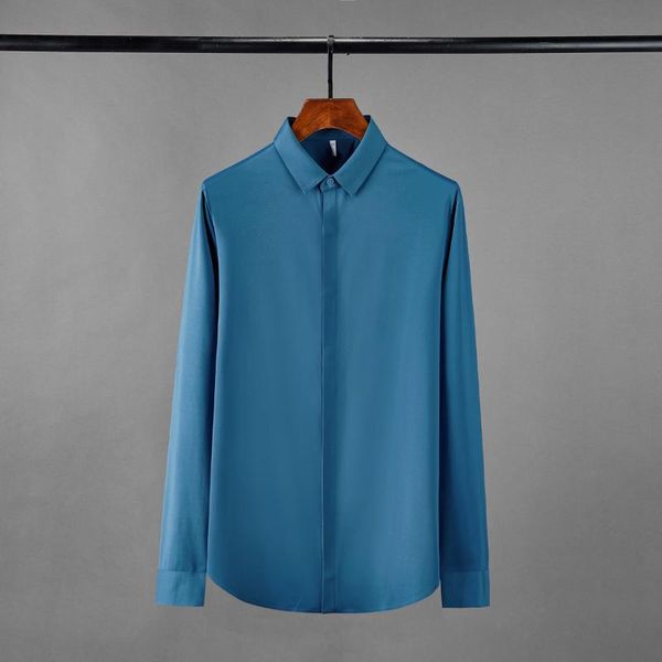 men's casual shirts solid color mens long sleeve business and party male fashion slim fit man, White;black
men's casual shirts solid color mens long sleeve business and party male fashion slim fit man, White;black