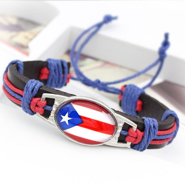 souvenir world cup fans' accessories sell well cow leather rope bracelet puerto rico football
souvenir world cup fans' accessories sell well cow leather rope bracelet puerto rico football