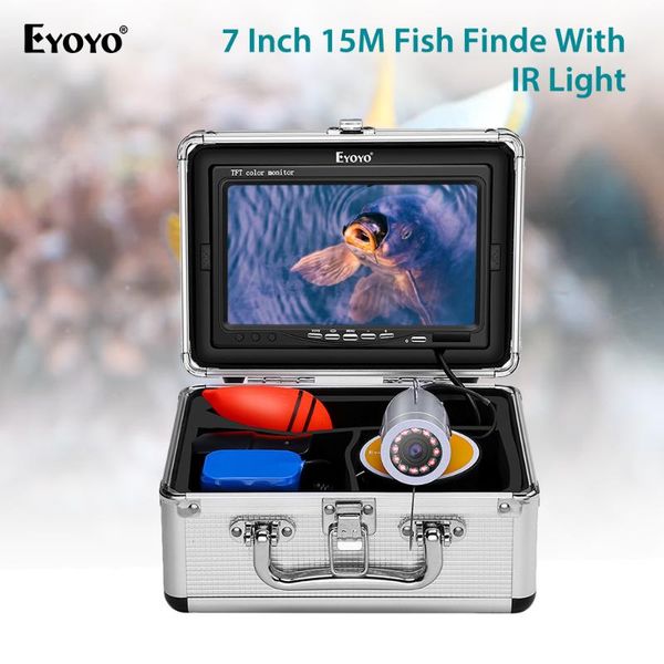 fish finder eyoyo ef07 1000tvl underwater fishing camera 15m cable waterproof 7" monitor 12pcs infrared leds ice
fish finder eyoyo ef07 1000tvl underwater fishing camera 15m cable waterproof 7" monitor 12pcs infrared leds ice