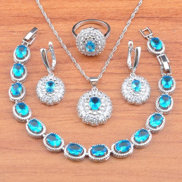 wedding jewelry sets 2021 silver color for women christmas gifts sky blue crystal earrings ring pendant bracelet js0741, Slivery;golden
wedding jewelry sets 2021 silver color for women christmas gifts sky blue crystal earrings ring pendant bracelet js0741, Slivery;golden