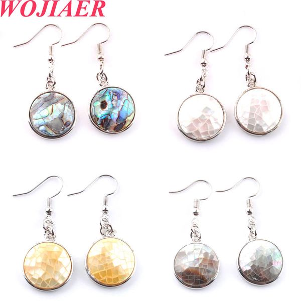 wojiaer natural dangle earrings abalone shell round shaped beads hook pendants earring women fashion jewelry br329, Silver
wojiaer natural dangle earrings abalone shell round shaped beads hook pendants earring women fashion jewelry br329, Silver