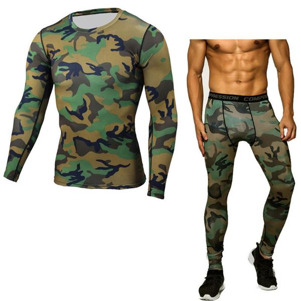 men's tracksuits men's camouflage print long sleeve slim tights suit pants trousers, Gray
men's tracksuits men's camouflage print long sleeve slim tights suit pants trousers, Gray
