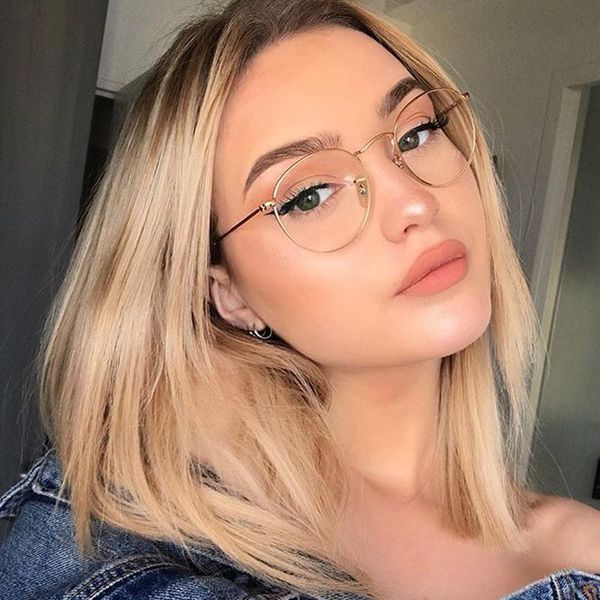 fashion sunglasses frames vintage round glasses frame women metal small circle shape eyewear clear optical eyeglasses transparent lens spect, Black
fashion sunglasses frames vintage round glasses frame women metal small circle shape eyewear clear optical eyeglasses transparent lens spect, Black