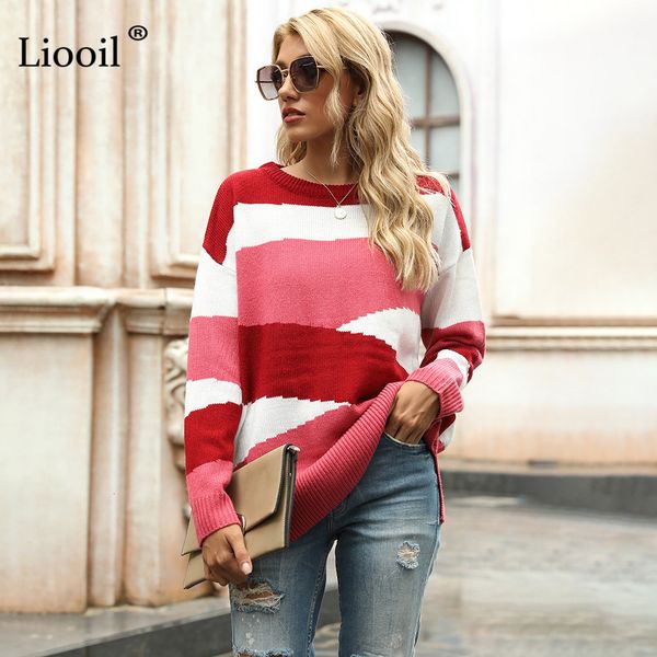 knits casual patchwork knit sweater women color block long sleeve o neck slit female autumn winter pullovers and jumpers, White
knits casual patchwork knit sweater women color block long sleeve o neck slit female autumn winter pullovers and jumpers, White