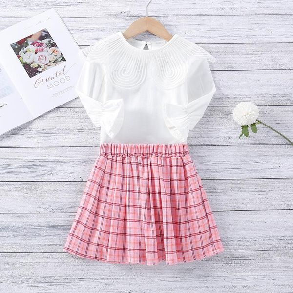 clothing sets spring summer children's clothes 1-5 years fashion petal collar + plaid skirt 2-piece girl suit, White
clothing sets spring summer children's clothes 1-5 years fashion petal collar + plaid skirt 2-piece girl suit, White