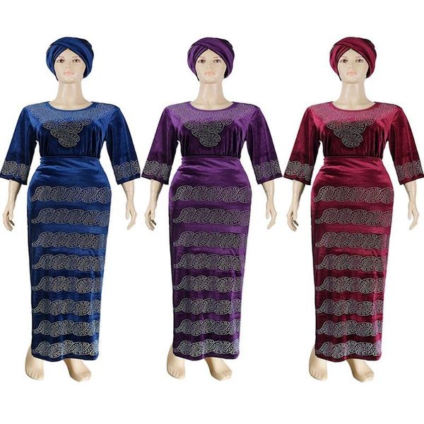 party dresses plus size women velvet clothes 2021 african elegant lady outfit & skirt turban suit muslim sets abaya ethnic clothing, Red
party dresses plus size women velvet clothes 2021 african elegant lady outfit & skirt turban suit muslim sets abaya ethnic clothing, Red