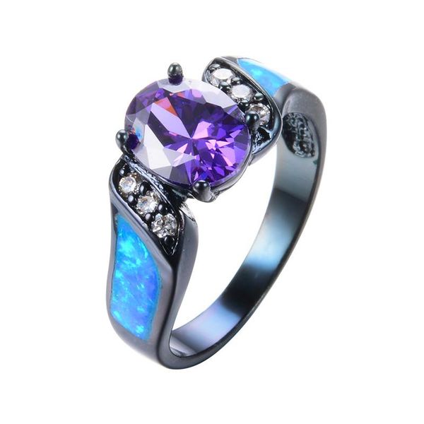 wedding rings cute female purple oval stone ring vintage 14kt black gold promise blue opal engagement for women, Slivery;golden
wedding rings cute female purple oval stone ring vintage 14kt black gold promise blue opal engagement for women, Slivery;golden