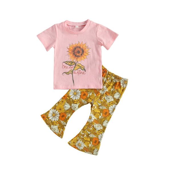 wenazao infant kids baby girls summer 2 pieces outfits set sunflower print pink short sleeve t shirts elastic waist flare pants clothing set, White
wenazao infant kids baby girls summer 2 pieces outfits set sunflower print pink short sleeve t shirts elastic waist flare pants clothing set, White