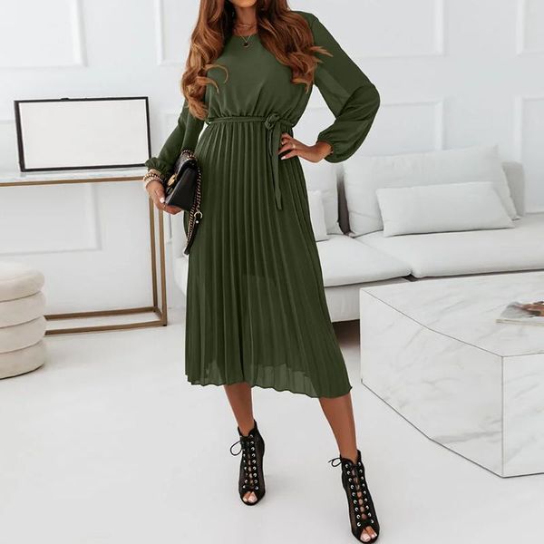 casual dresses long pleated autumn dress women elegant chiffon maxi red party robe 2021 full sleeve female winter green office sashes, Black;gray
casual dresses long pleated autumn dress women elegant chiffon maxi red party robe 2021 full sleeve female winter green office sashes, Black;gray
