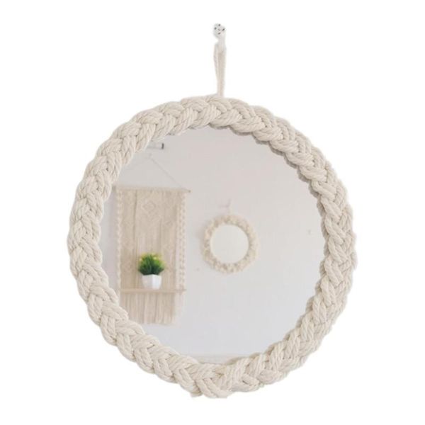 mirrors wall hanging mirror nordic beautiful makeup cotton rope braided for home decoration
mirrors wall hanging mirror nordic beautiful makeup cotton rope braided for home decoration
