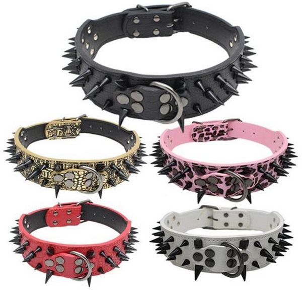 style pu leather big dog collar with black sharp spikes for medium large dogs collars & leashes
style pu leather big dog collar with black sharp spikes for medium large dogs collars & leashes