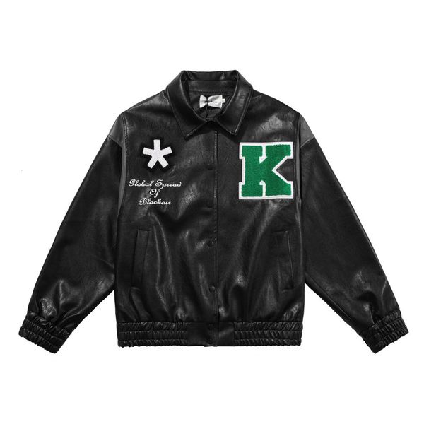 men's jackets brand baseball jacket streetwear embroidered k fake leather varsity men and women oversized hip hop punk bomber 8l5a, Black;brown
men's jackets brand baseball jacket streetwear embroidered k fake leather varsity men and women oversized hip hop punk bomber 8l5a, Black;brown
