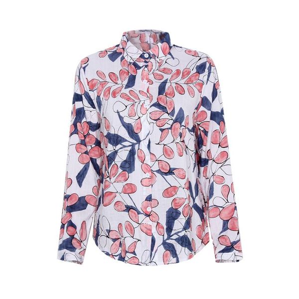 women's blouses & shirts 2021 autumn printed shirt women fashion leisure vacation style long-sleeved top, White
women's blouses & shirts 2021 autumn printed shirt women fashion leisure vacation style long-sleeved top, White