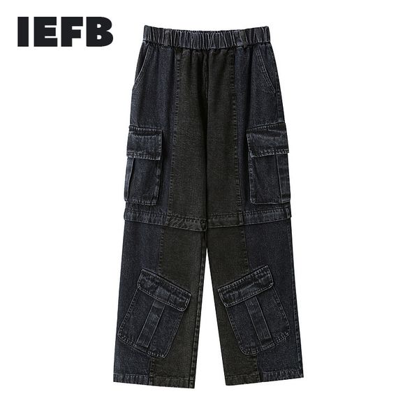 iefb spring high street zipper detachable black jeans streetwear hip hop loose straight overalls wide leg daddy pants y5578 210524, Blue
iefb spring high street zipper detachable black jeans streetwear hip hop loose straight overalls wide leg daddy pants y5578 210524, Blue