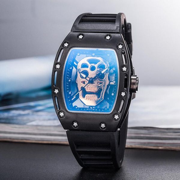 wristwatches 2021 creative barrel dial skull men watch quartz silicone transparent personality man aviation 1963 watches, Slivery;brown
wristwatches 2021 creative barrel dial skull men watch quartz silicone transparent personality man aviation 1963 watches, Slivery;brown