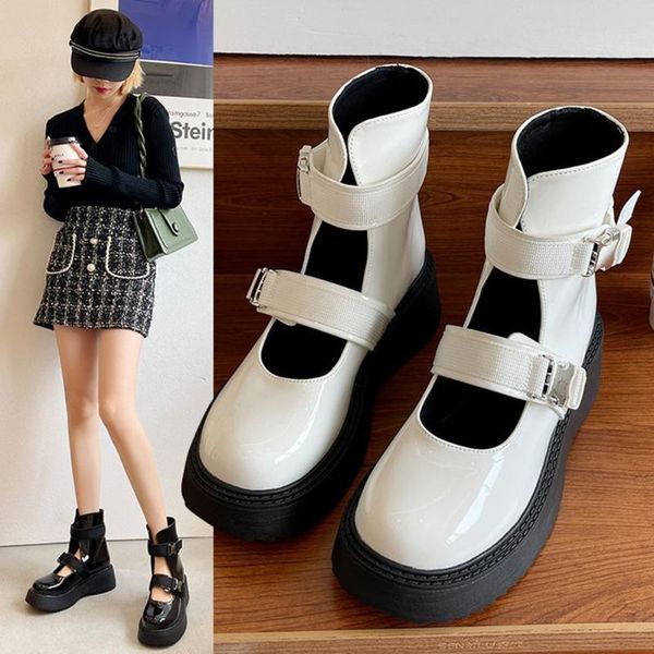 boots high-mary jane shoes fashion belt buckle hollow student short female platform round toe, Black
boots high-mary jane shoes fashion belt buckle hollow student short female platform round toe, Black