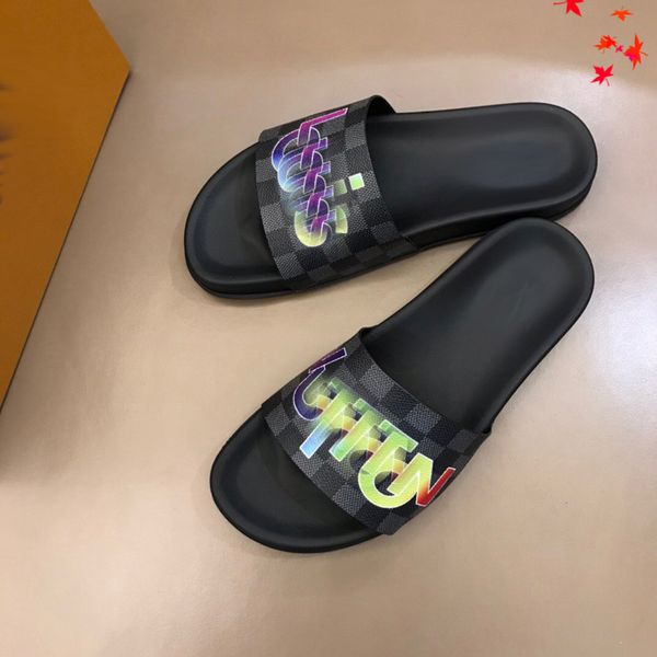 2021 slipper designer slide summer sandals fashion men beach indoor flat flip flops leather luxurys shoes mens slippers with box size 39-45, Black
2021 slipper designer slide summer sandals fashion men beach indoor flat flip flops leather luxurys shoes mens slippers with box size 39-45, Black