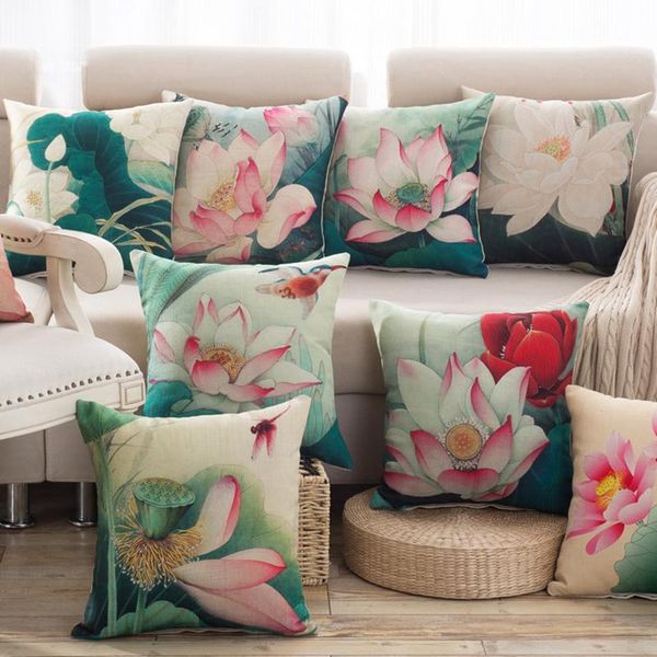 cushion/decorative pillow american village style flower lotus print cushion include inner core home decor sofa seat back cusion luxurious ca 
cushion/decorative pillow american village style flower lotus print cushion include inner core home decor sofa seat back cusion luxurious ca