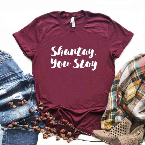 women's t-shirt shantay you stay print women tshirt cotton casual funny t shirt gift lady yong girl tee, White
women's t-shirt shantay you stay print women tshirt cotton casual funny t shirt gift lady yong girl tee, White