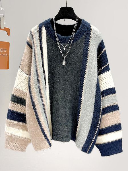 women's sweaters superaen pullover o neck full sweater 2021 autumn loose short winter clothes thickened coat, White;black
women's sweaters superaen pullover o neck full sweater 2021 autumn loose short winter clothes thickened coat, White;black