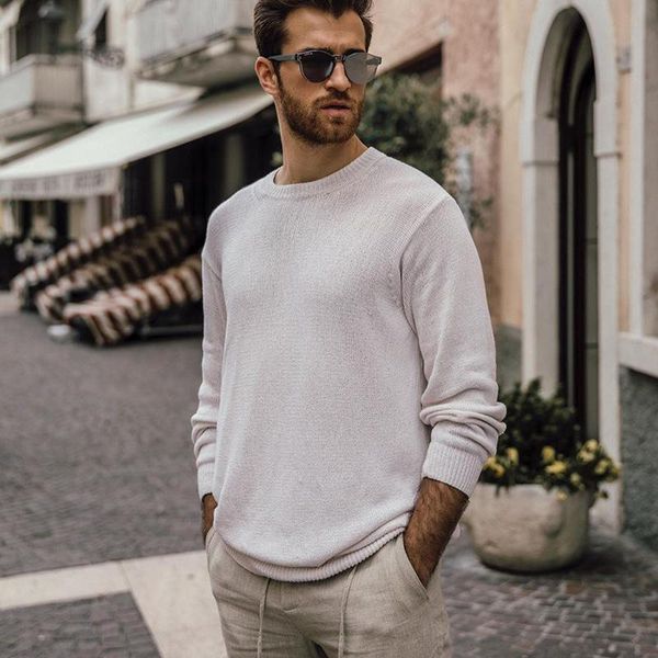 men's sweaters 2021 autumn and winter long-sleeved sweater, solid color round neck casual large wear in europe america, White;black
men's sweaters 2021 autumn and winter long-sleeved sweater, solid color round neck casual large wear in europe america, White;black