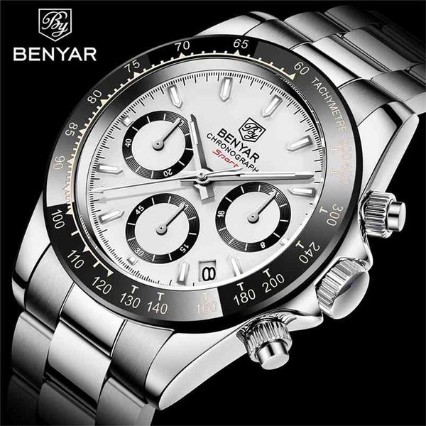 relojes hombre benyar watches men luxury brand chronograph male sport watches waterproof stainless steel quartz watch 210804, Slivery;brown
relojes hombre benyar watches men luxury brand chronograph male sport watches waterproof stainless steel quartz watch 210804, Slivery;brown
