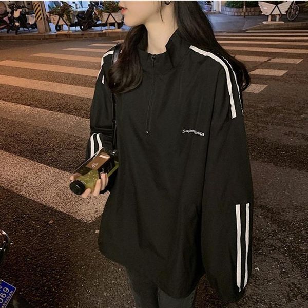 women's hoodies & sweatshirts zipper hooded for women autumn streetwear jacket 2021 korean striped sweatshirt college style, Black
women's hoodies & sweatshirts zipper hooded for women autumn streetwear jacket 2021 korean striped sweatshirt college style, Black