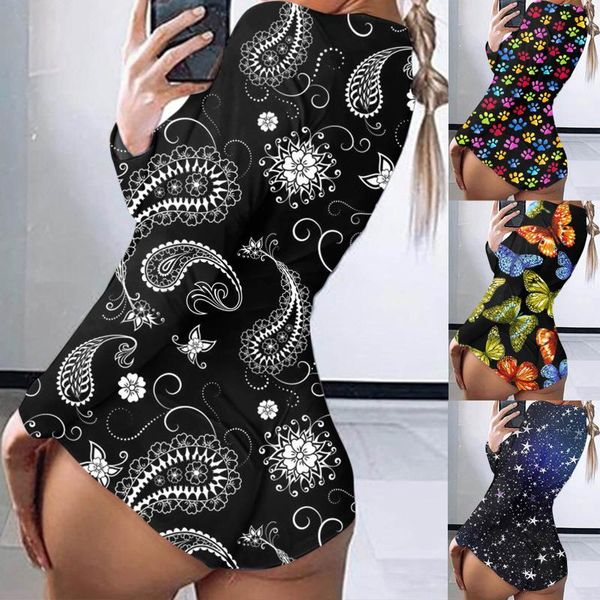 women's jumpsuits & rompers jumpsuit fashion women print long sleeve nightwear bodysuit playsuit romper combinaison femme, Black;white
women's jumpsuits & rompers jumpsuit fashion women print long sleeve nightwear bodysuit playsuit romper combinaison femme, Black;white