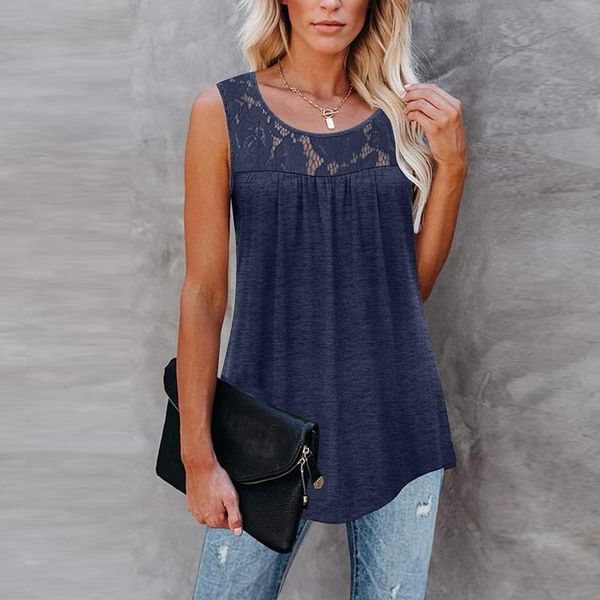 lace pleated womens vest camisole patchwork sleeveless tank loose summer tunic blouse shirt casual woman clothes women's tanks, White
lace pleated womens vest camisole patchwork sleeveless tank loose summer tunic blouse shirt casual woman clothes women's tanks, White