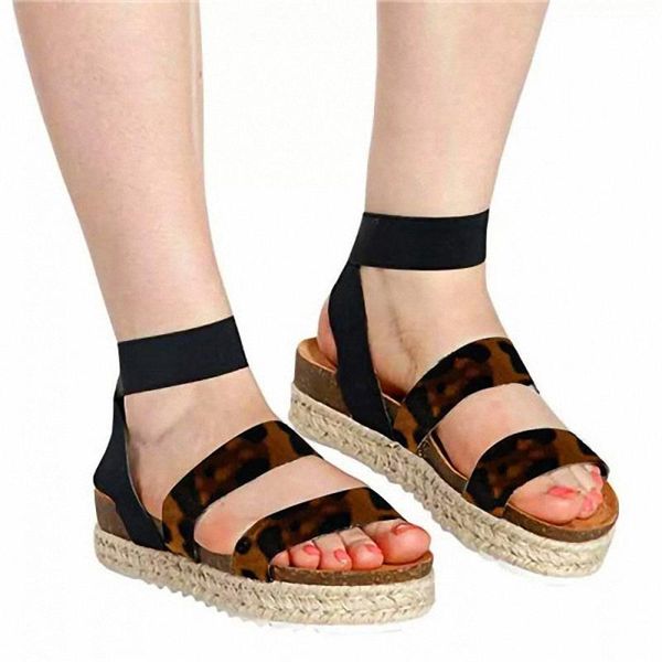 women's platform sandals 2021 summer leopard wedge ladies beach dress party buckle plus size 43 high heel female shoes, Black
women's platform sandals 2021 summer leopard wedge ladies beach dress party buckle plus size 43 high heel female shoes, Black