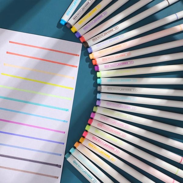highlighters 12 pcs/set soft oblique tip highlighter fashion light color drawing sketch marker pen kawaii journal fluorescent stationery, Black;red
highlighters 12 pcs/set soft oblique tip highlighter fashion light color drawing sketch marker pen kawaii journal fluorescent stationery, Black;red