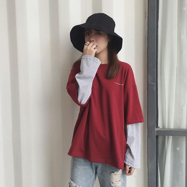 women's t-shirt women long sleeve loose casual all-match harajuku womens students spring daily simple o-neck chic female clothing, White
women's t-shirt women long sleeve loose casual all-match harajuku womens students spring daily simple o-neck chic female clothing, White